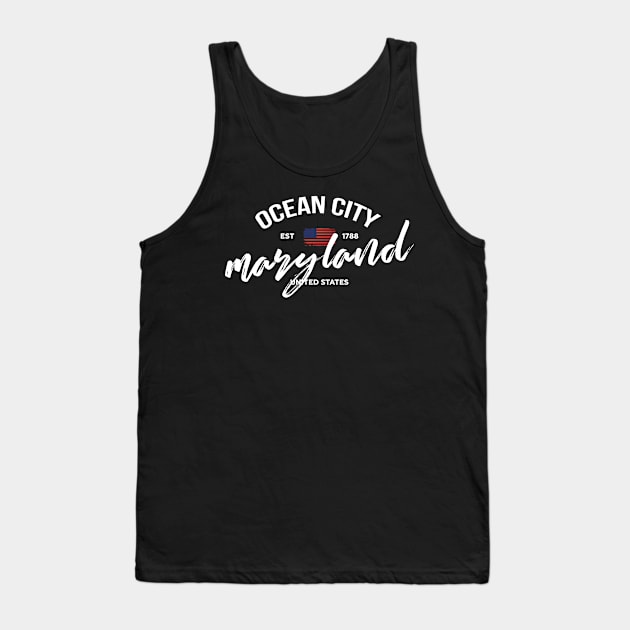 Ocean City Maryland EST 1788 United States Tank Top by Aldebaran